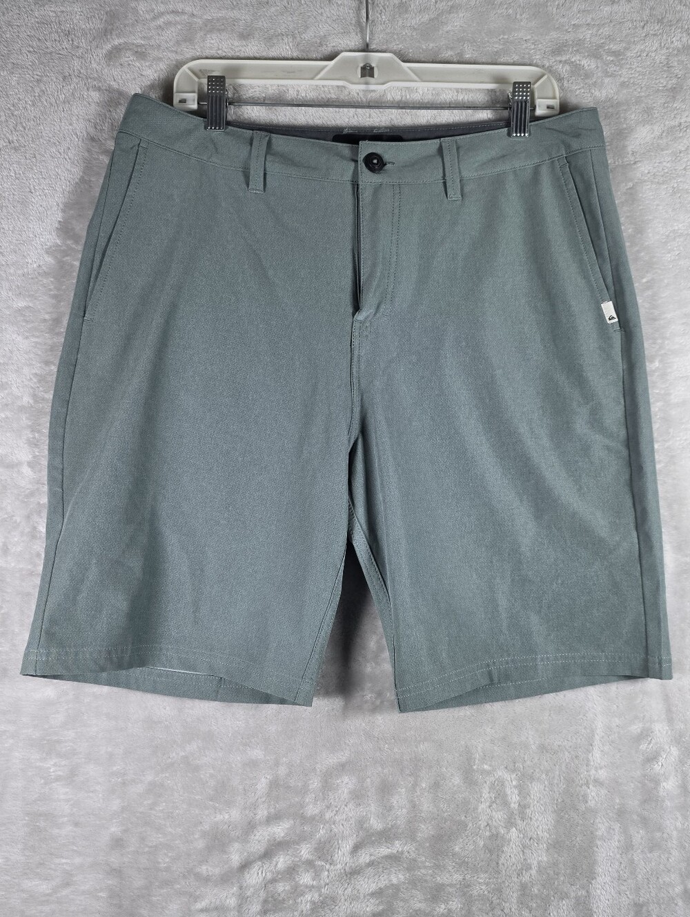 Quicksilver Amphibian Board Shorts Mens Size 33 Heather Blue 9” Inseam Hybrids